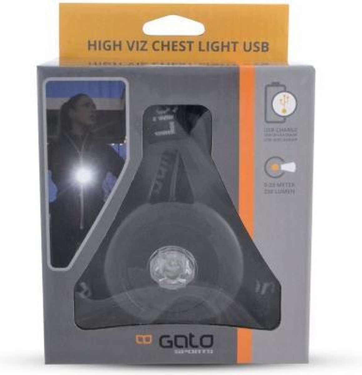 Gato Led Borstband Zwart