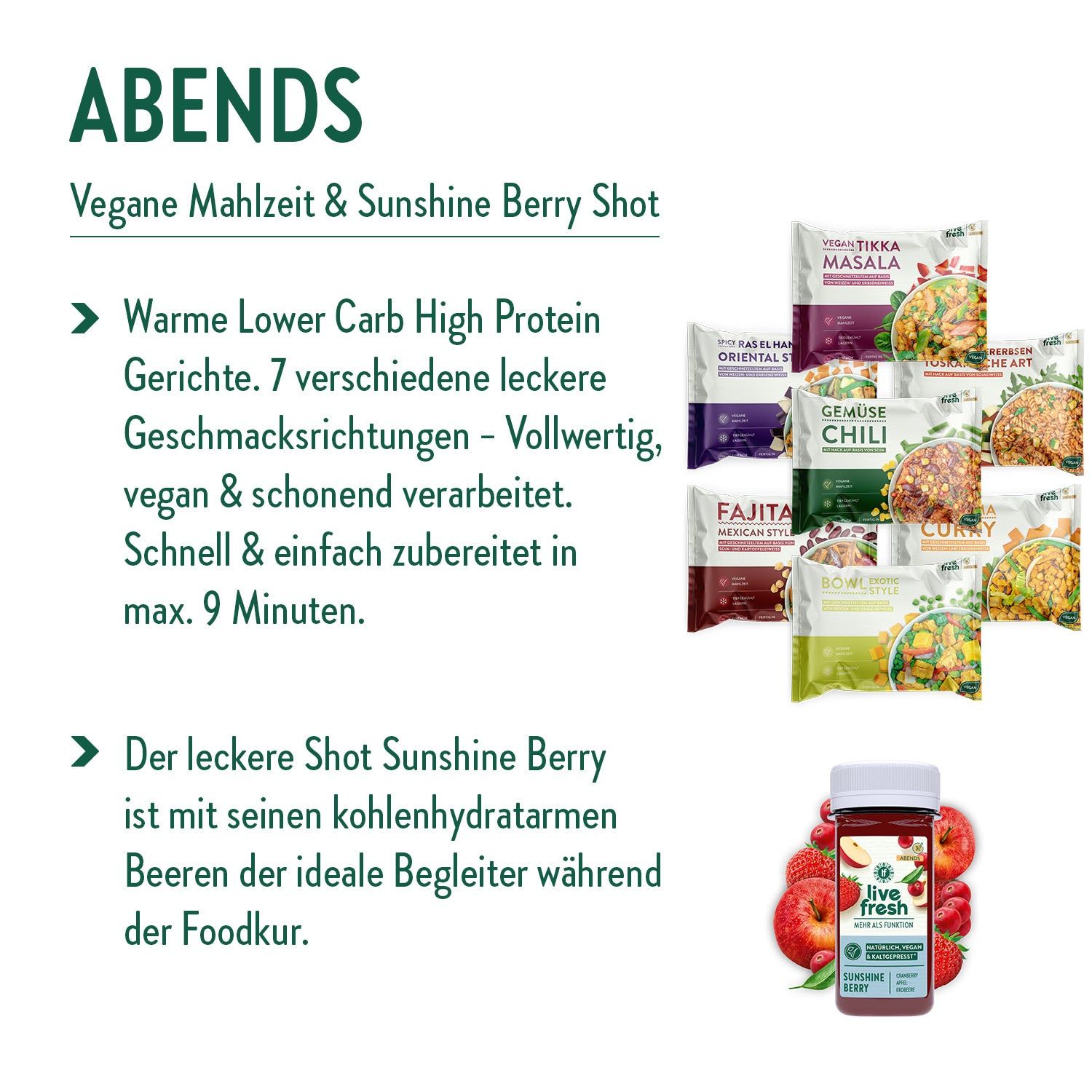 LiveFresh Vegane Foodkur 21 Tage - Schoko (inkl. 5,25€ Pfand)