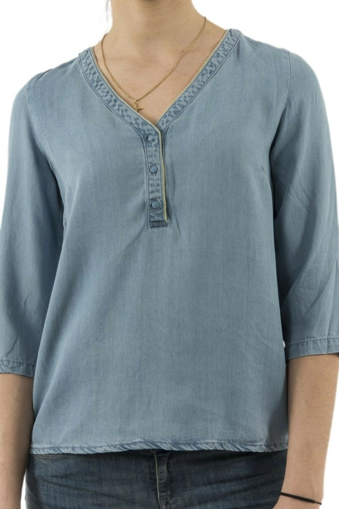 tee shirt Veromoda 10211063 trudy bleu