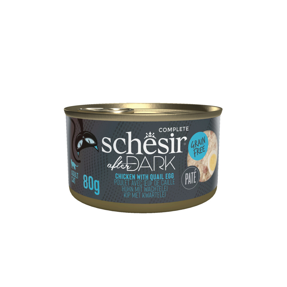 12x Schesir After Dark PatéKip & Kwartelei80 gr