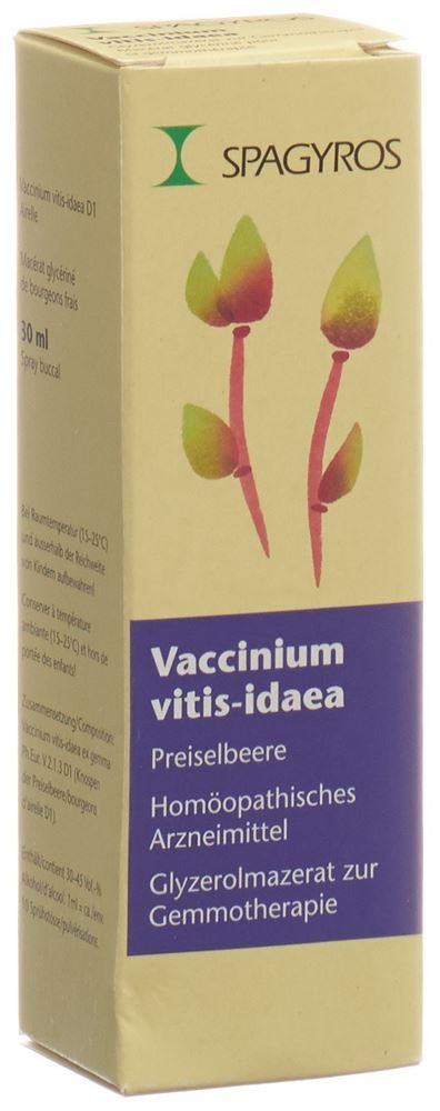Spagyros Vaccinium vitis-idaea 1 D<br>30 ml, Spray, Glycerinmazerat