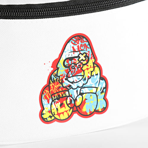 Sacoche Banane Gorille Graffiti Blanc Rouge
