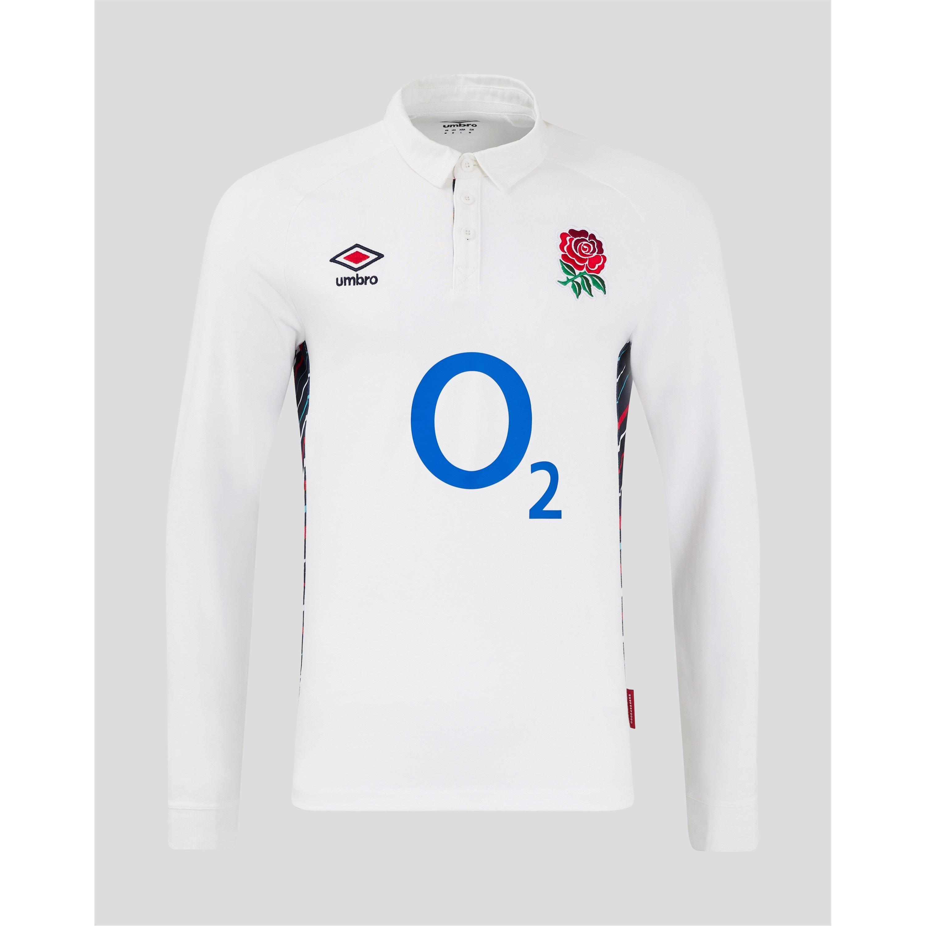 Umbro England Rugby Classic Home Long Sleeve Shirt 2024 2025 Juniors