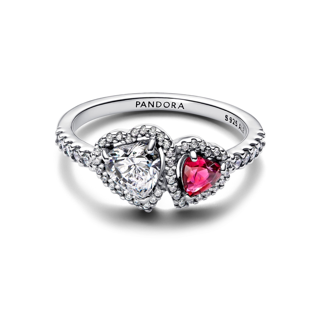Pandora Timeless Strahlenkranz Herzen Ring 925 Silber