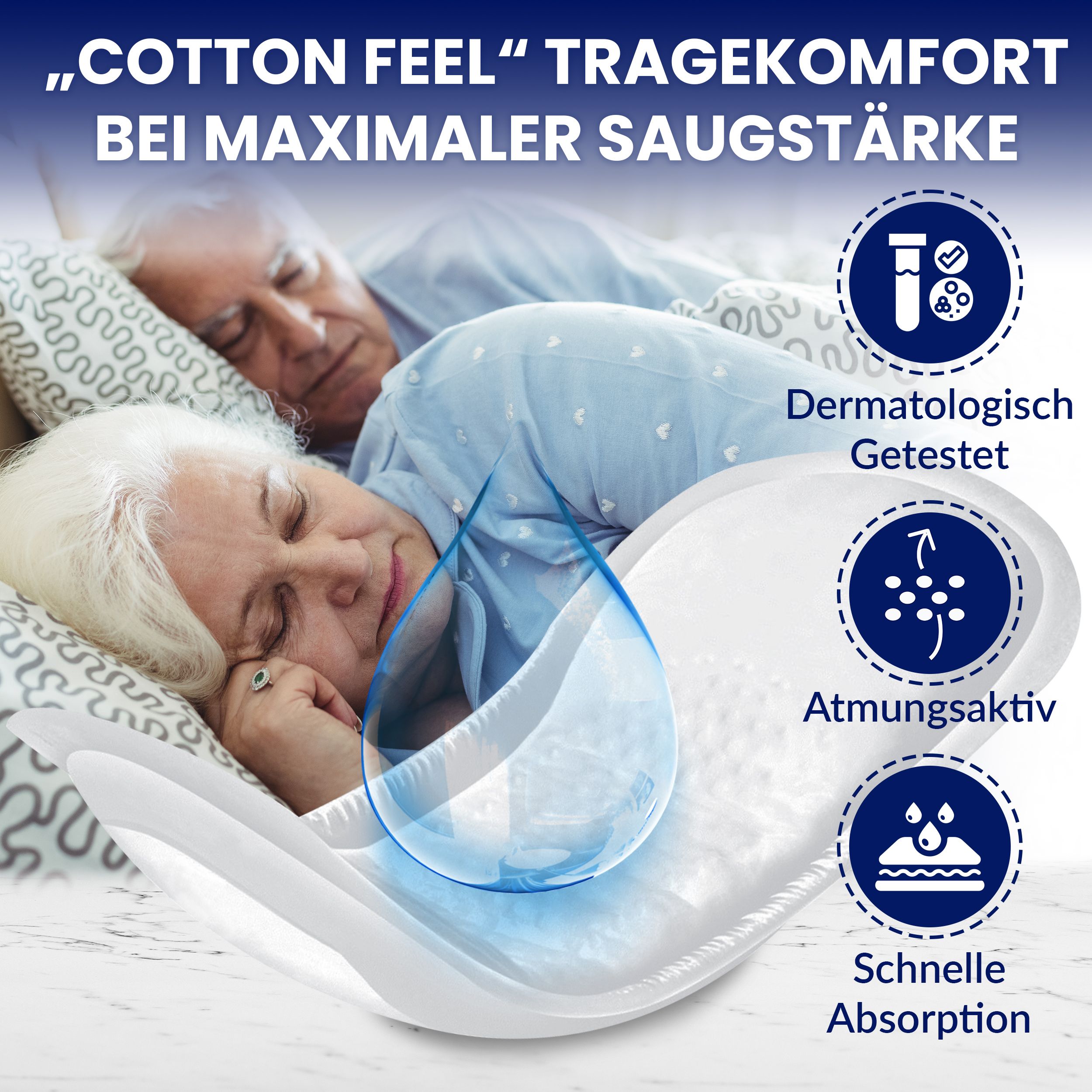 KERA® Inkontinenzeinlagen für Damen extra saugstarke Hygieneeinlagen für die Nacht