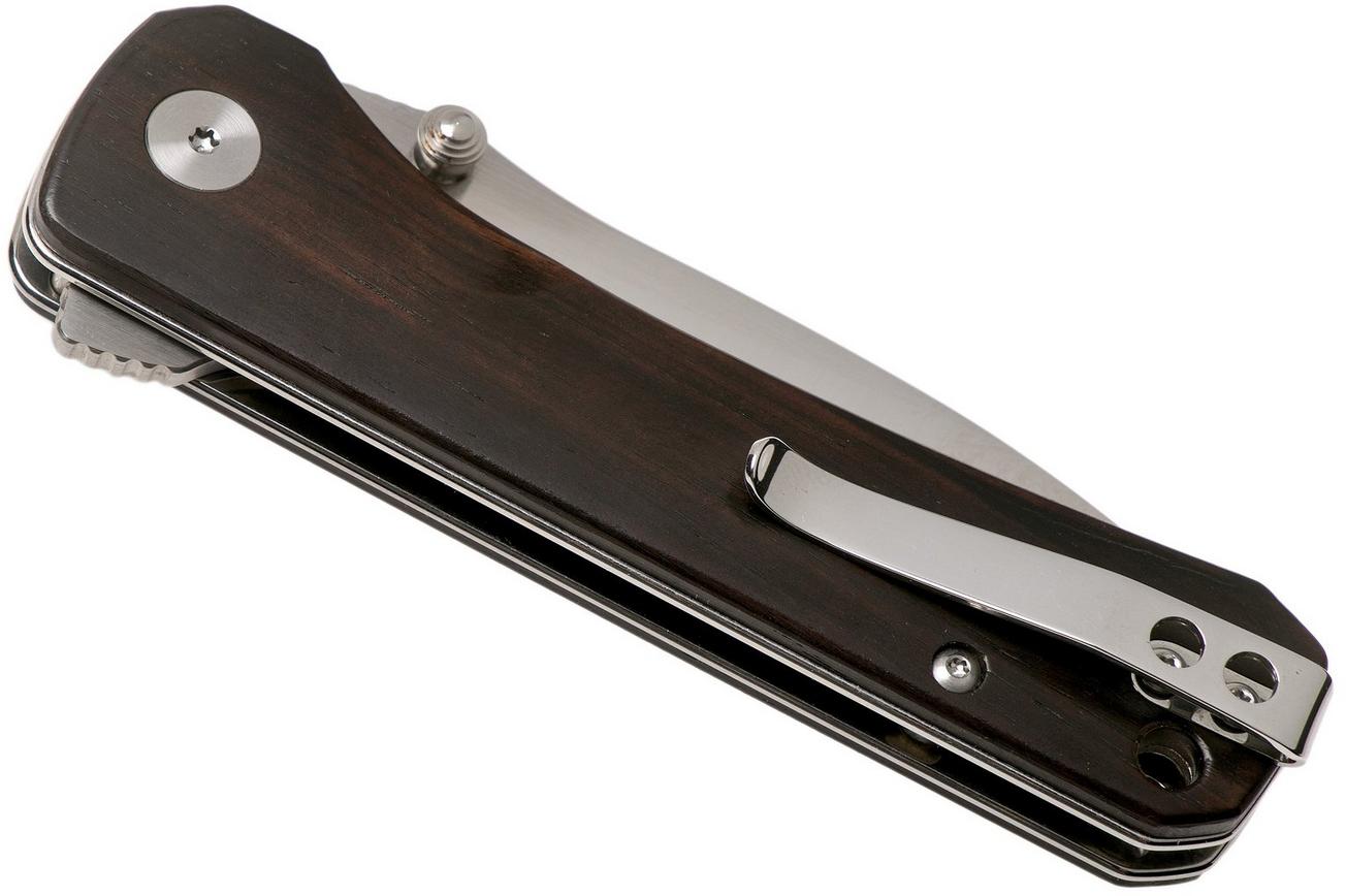 QSP Knife Hawk QS131-P1 Ebony Wood, Satin, zakmes