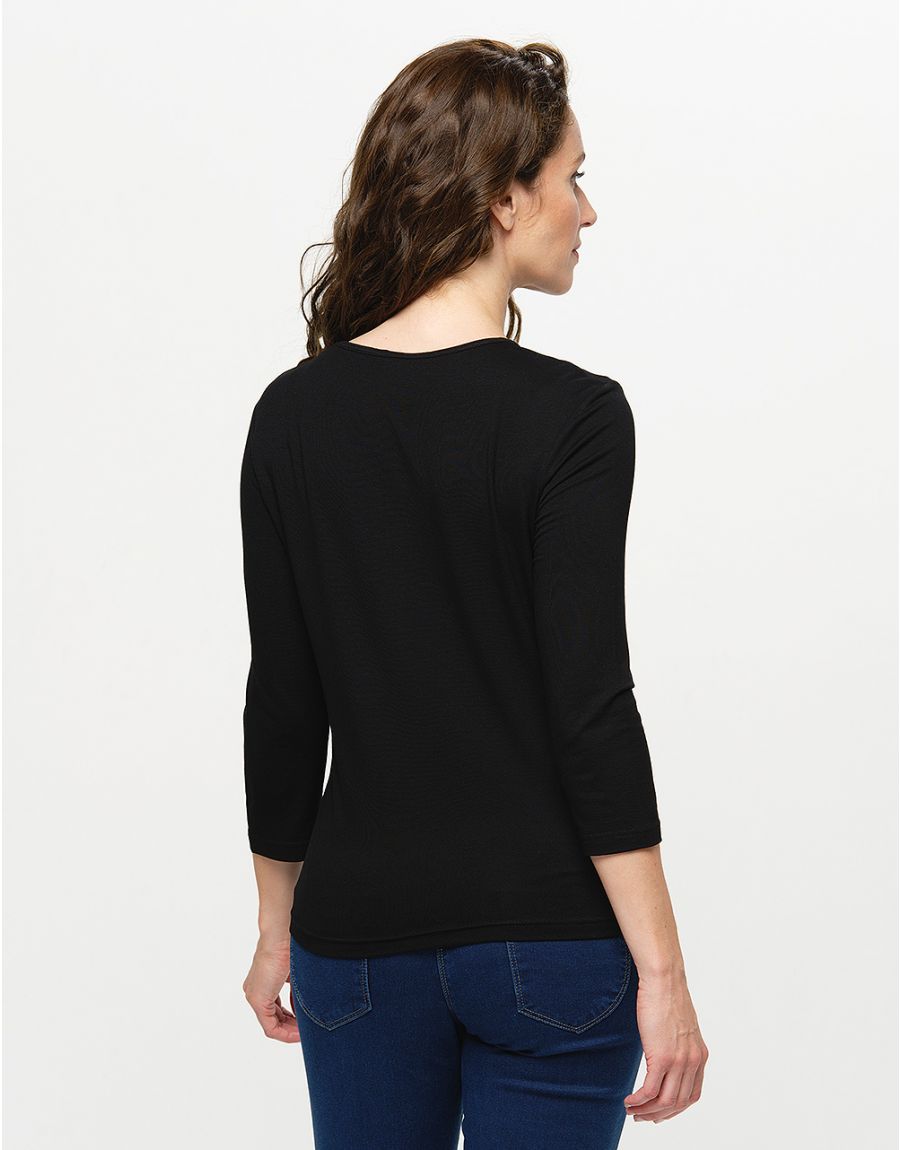T-shirt noir imprimé