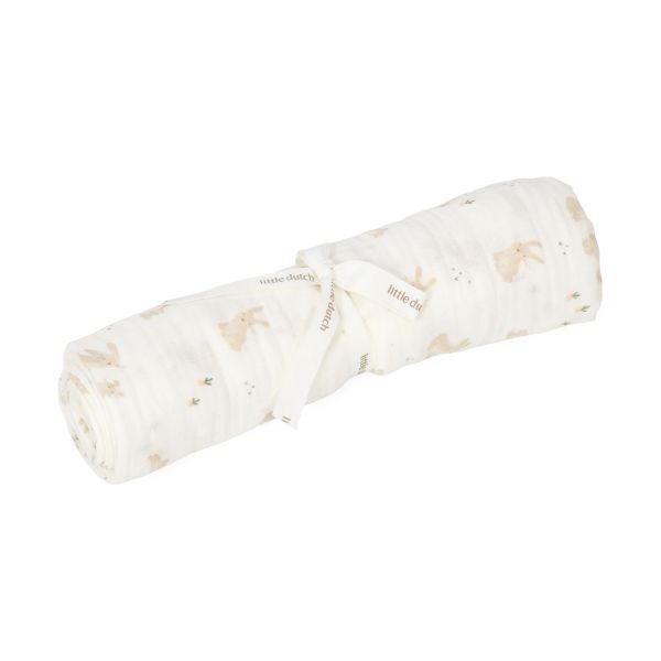 Little Dutch Baby Bunny Swaddle Doek - 120x120 cm - Muslin
