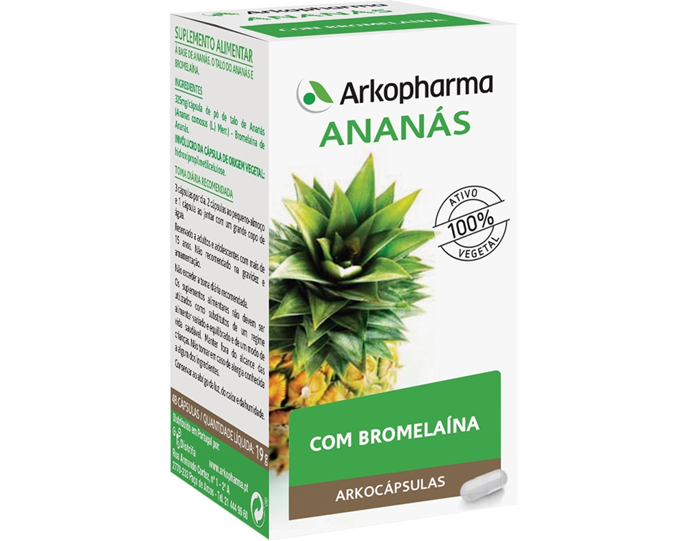SUPLEMENTO ARKOPHARMA ANANÁS 45 CAPSULAS