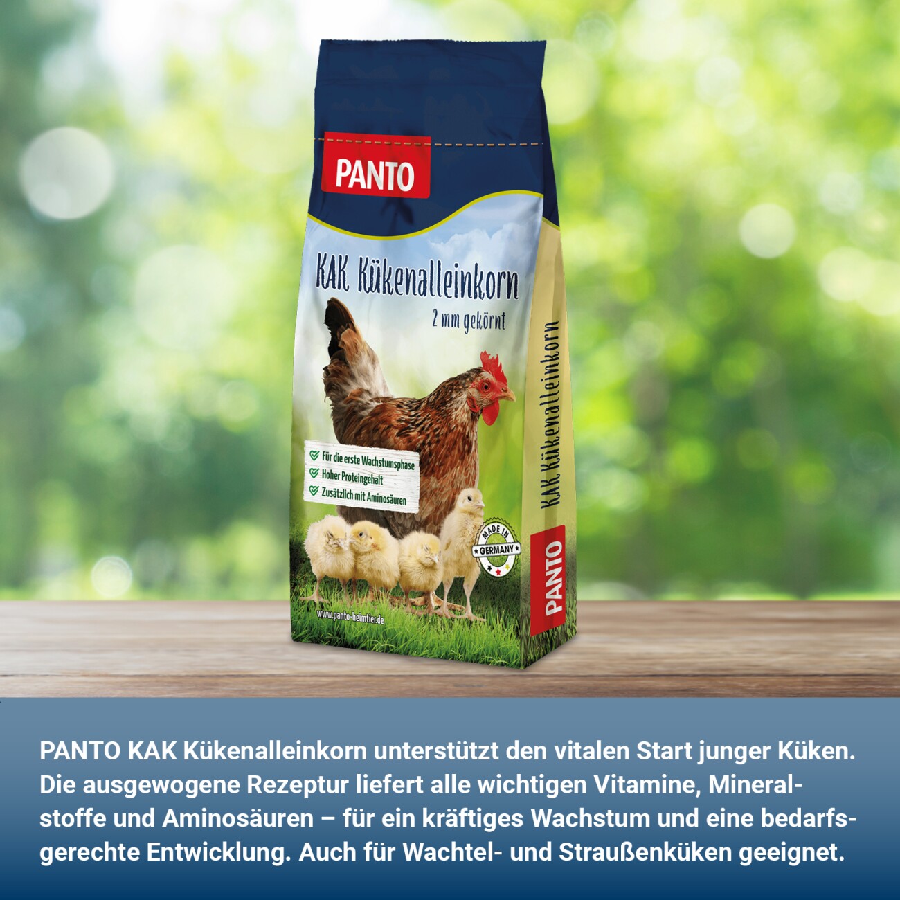 Panto KAK KÜKENALLEINKORN (2 MM GEKÖRNT) 10kg