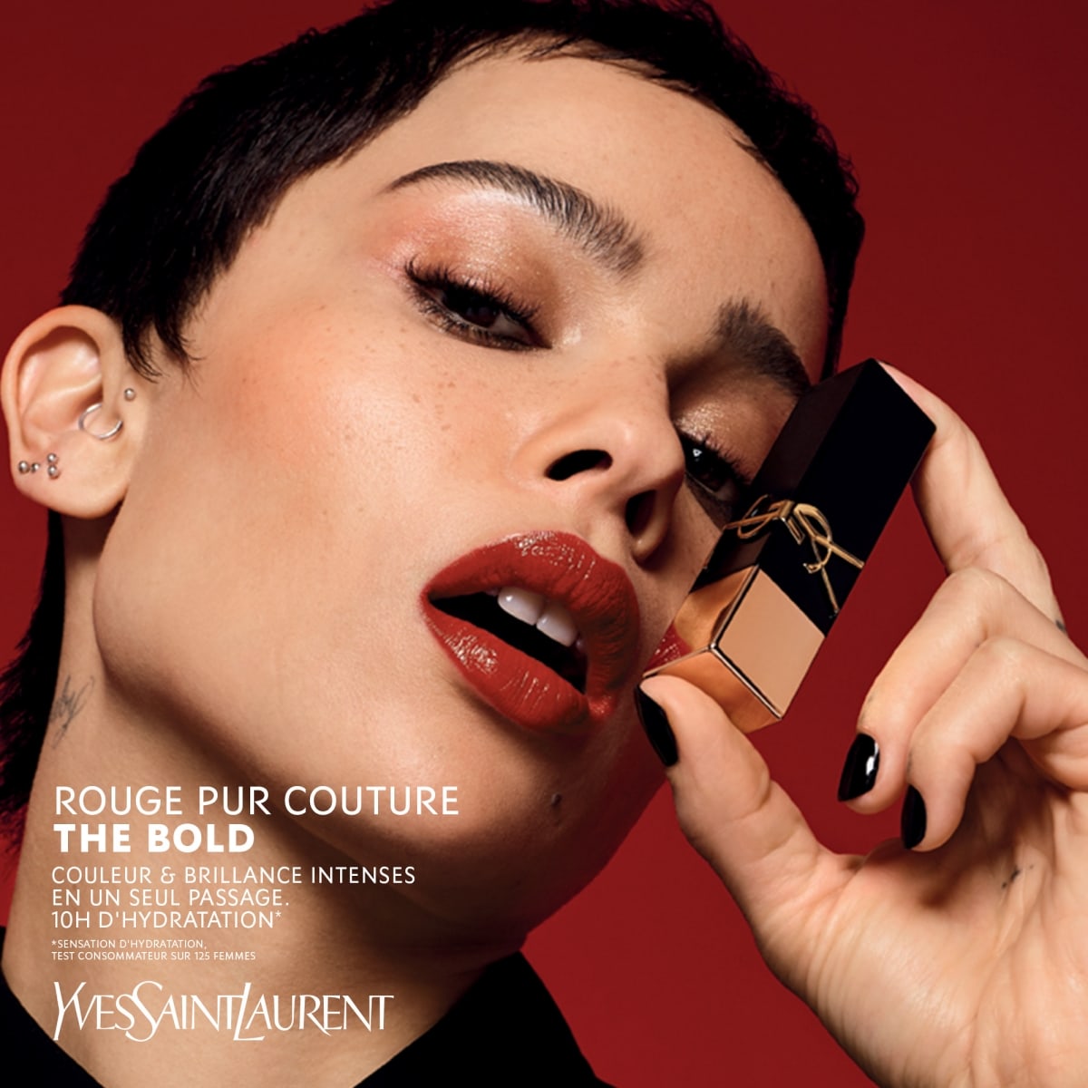 YVES SAINT LAURENT Rouge Pur Couture The Bold Rouge à Lèvres Brillant Longue Tenue