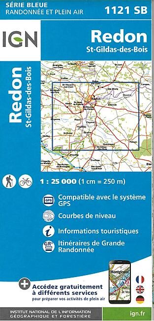 IGN - 1121 SB REDON ST GILDAS DES BOIS 1 25 000