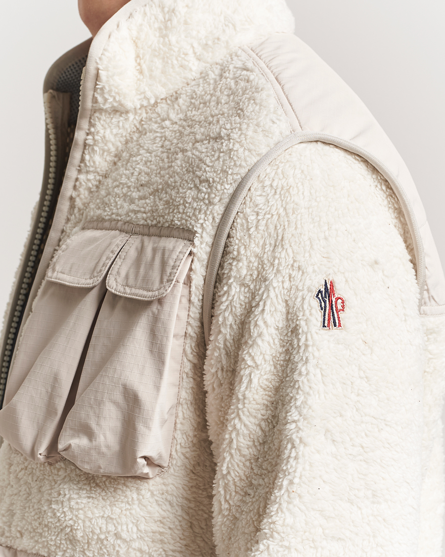 Moncler Grenoble Zip Up Cardigan Off White
