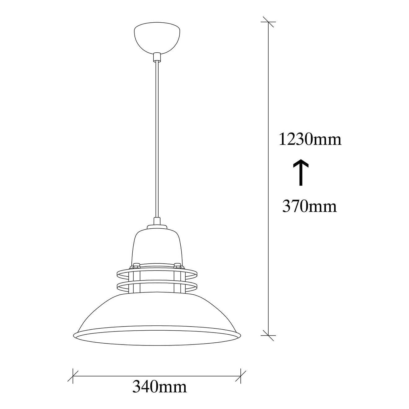 Opviq Suspension Berceste noire - 34x34x123 cm
