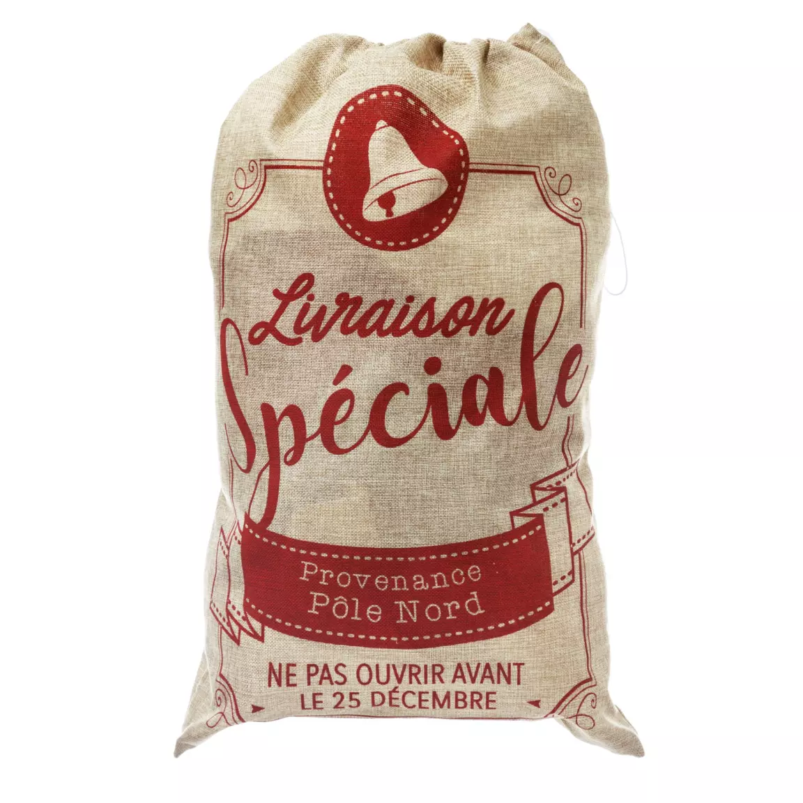 Sac cadeau en jute (H70 cm) Livraison spéciale