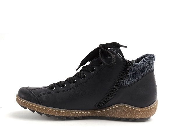 Rieker boots bottine plates femme l7514 bleu
