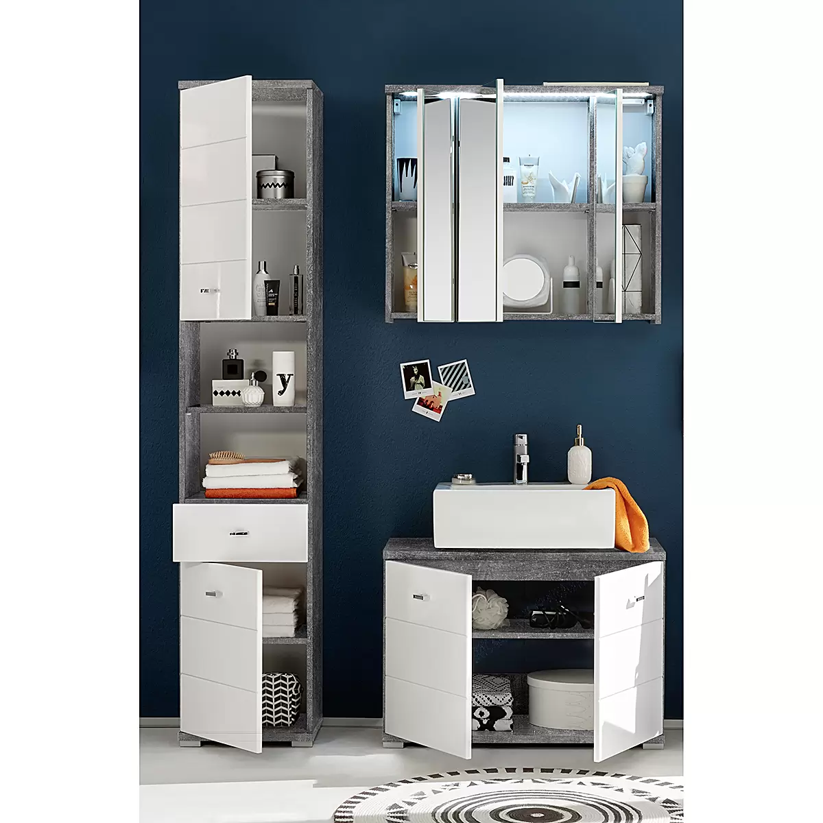 Spiegelschrank Stone Grau