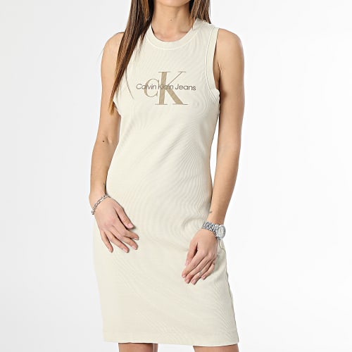 Robe Débardeur Femme Mineral Dye Rib 1563 Beige