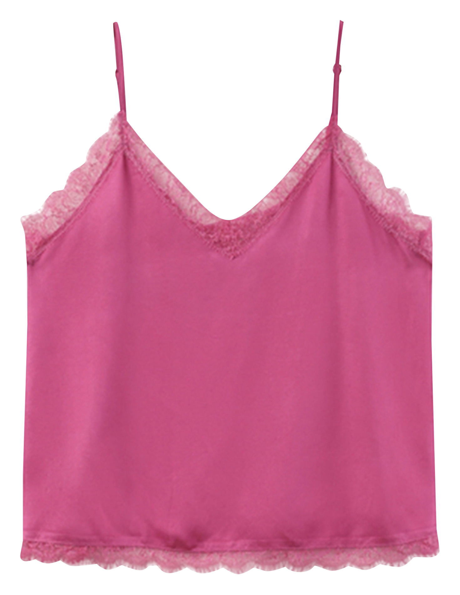 OMBRE - Caraco col V droit satiné | Rose