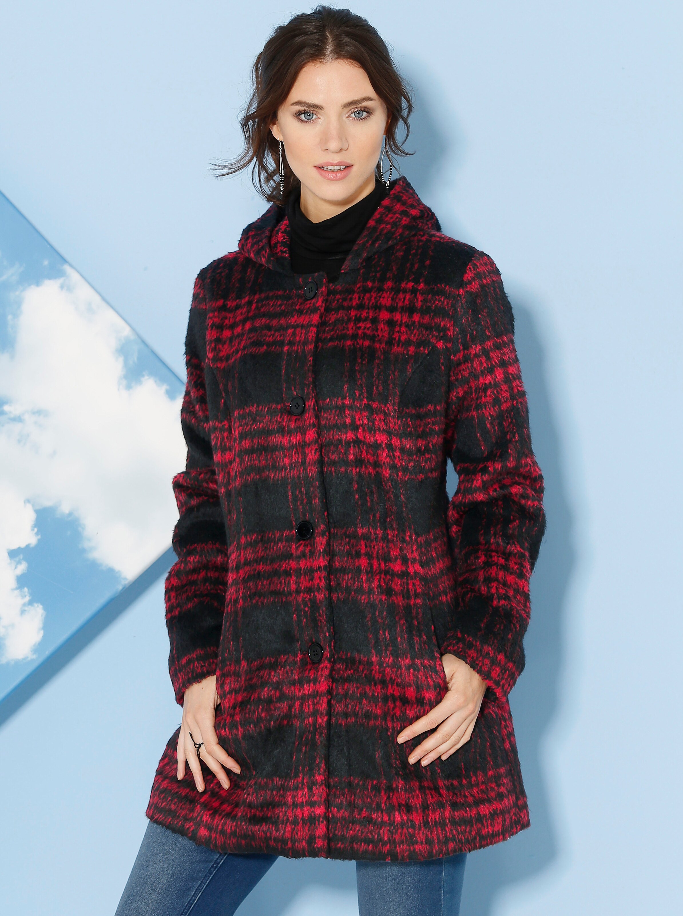 Outdoorjacke in schmeichelnder Longform