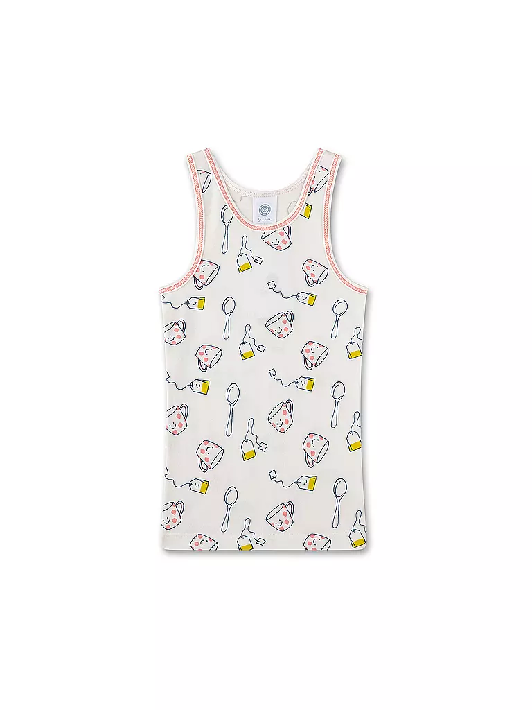 SANETTA Mädchen Top white pebb creme