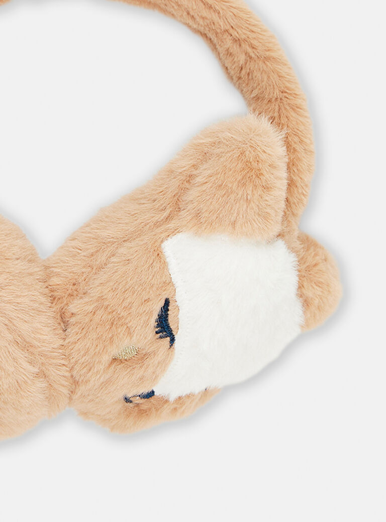 Cache-oreilles fausse fourrure noisette pour fille
