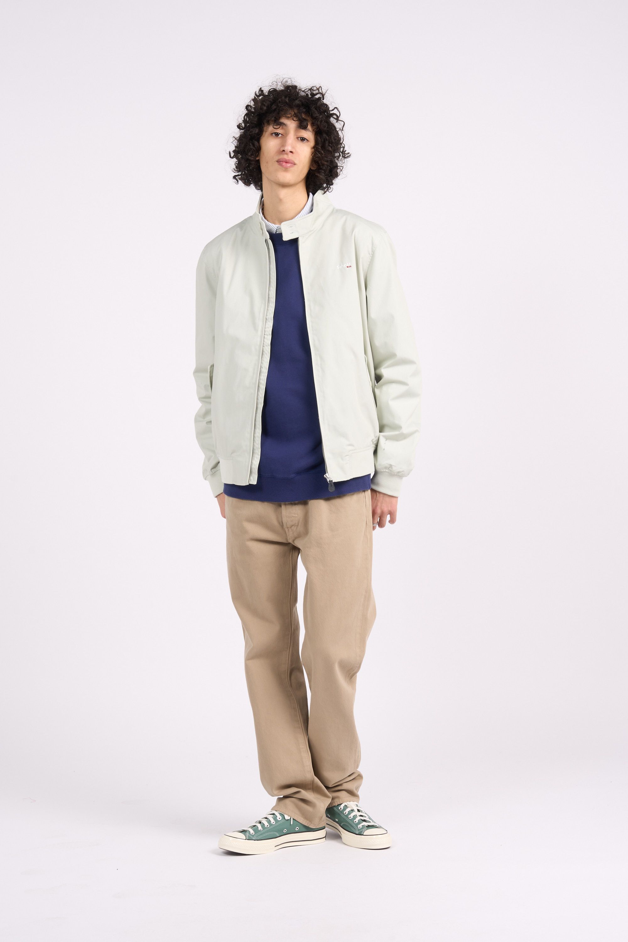 SCHOTT Veste  BLOUSON COURT CASUAL BRODERIE POITRINE SCHOTT Vert