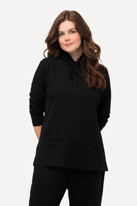 Sweatshirt, Stehkragen, Taschen, Langarm, Biobaumwolle