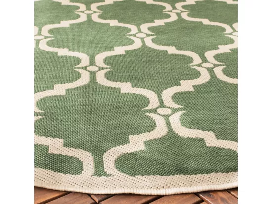 Tapis Dark Green & Beige 160 X 160 cm - Lugano