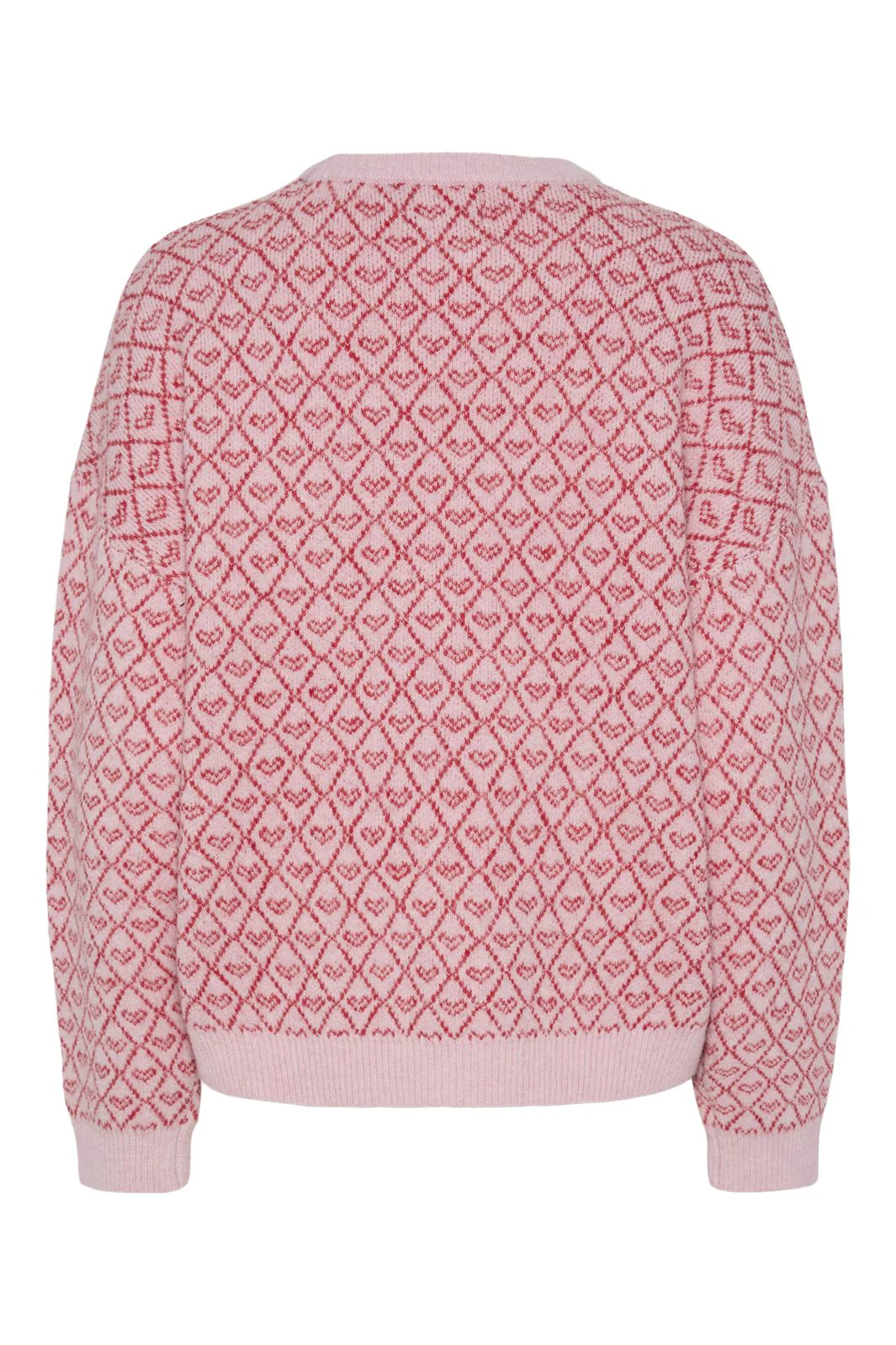Pieces Pcnavi Ls O-Neck Knit Mm 4655816 roseate spoonbill lollipop hearts