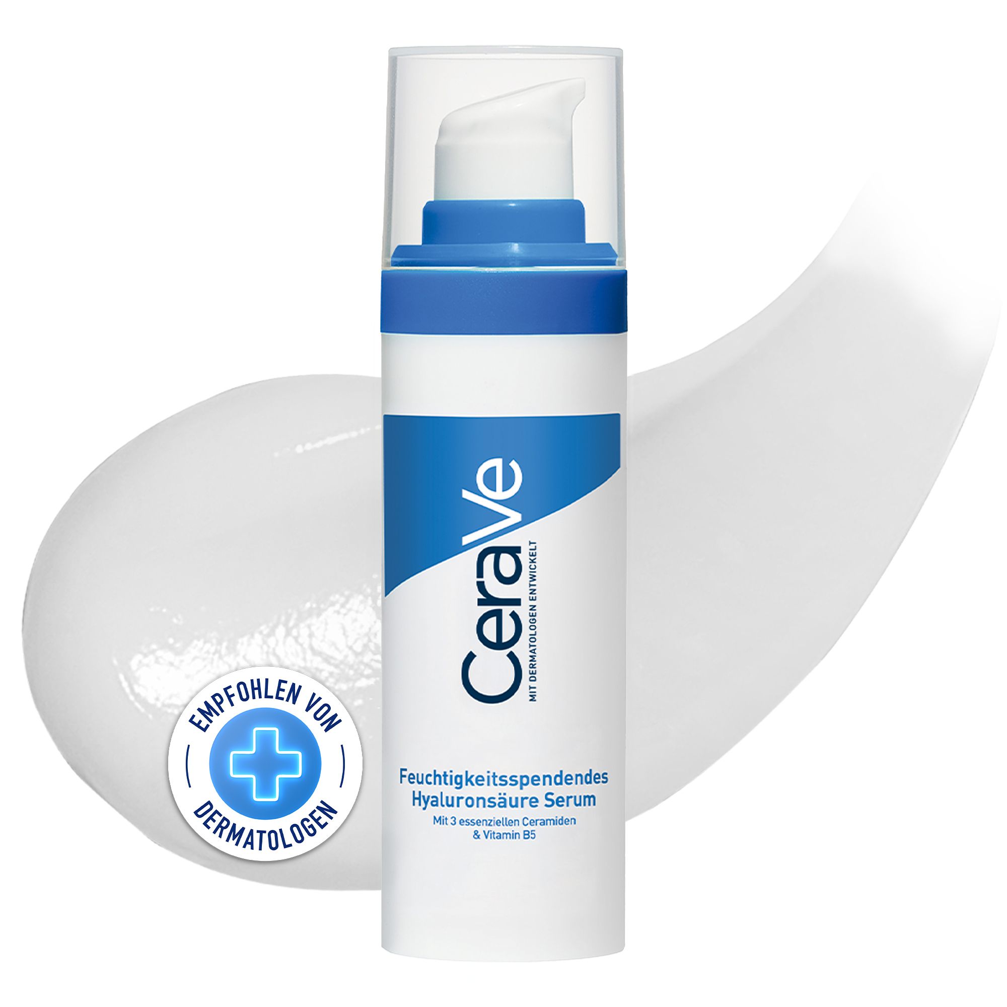 CeraVe Feuchtigkeitsspendendes Hyaluronsäure Serum: Aufpolsterndes Gesichtsserum für trockene bis normale Haut