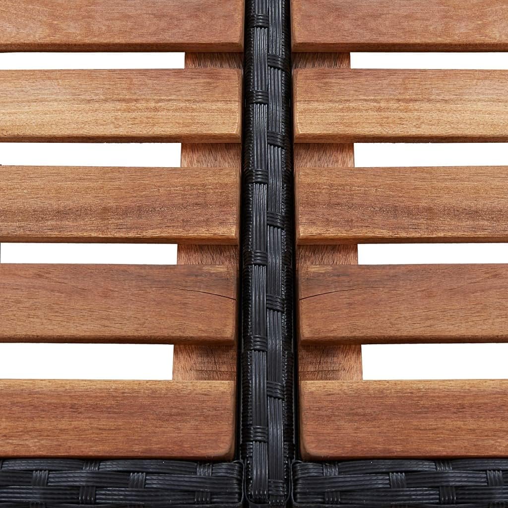Whirlpoolrahmen, Rahmen für Whirlpool, für den Außenbereich, quadratisch, schwarz, 268 x 268 x 55 cm, Polyratten