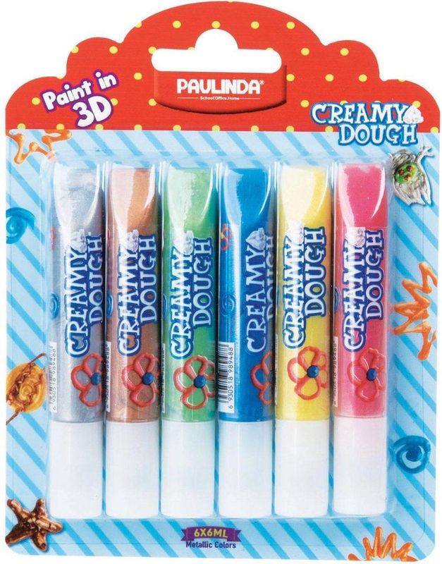Paulinda - Creamy Dough Metallic - Klei - 6x6ml