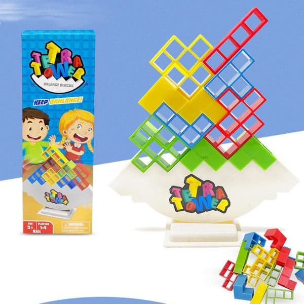 48 stk Tetra Tower Balance Stacking Blocks Spill, Brettspill For 2 Spillere+ Familiespill