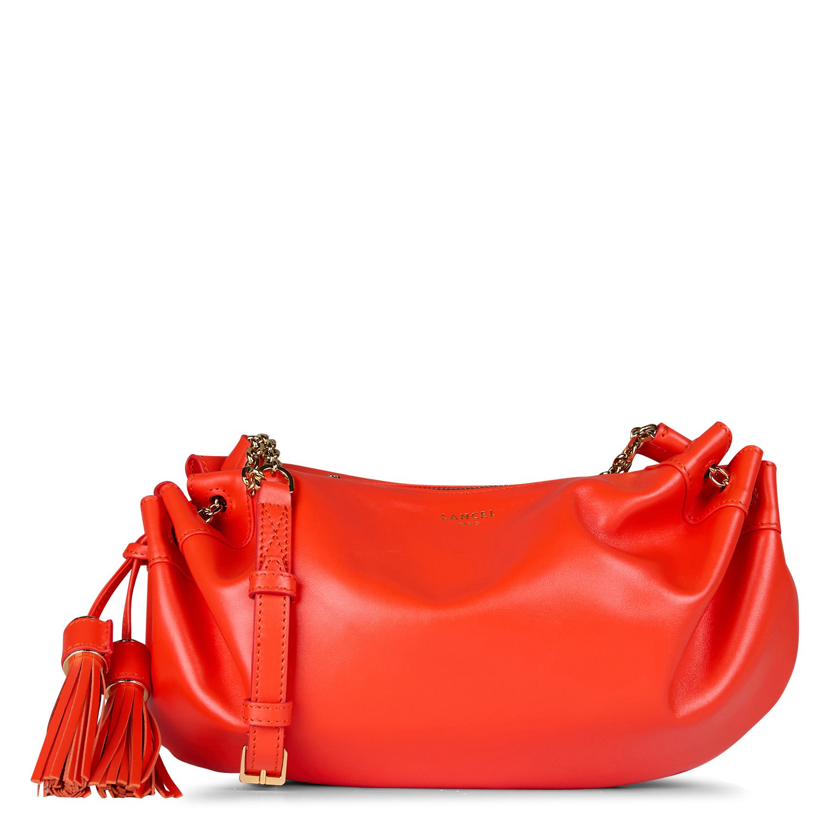 MABELLE - Sac bandoulière en cuir| Orange