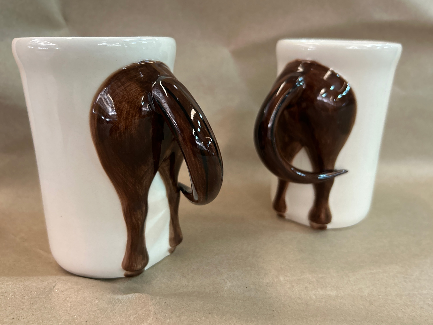 Becher 'Pferd', weiß, braun, Ø 8,3 cm, H 12,7 cm zu 7,80