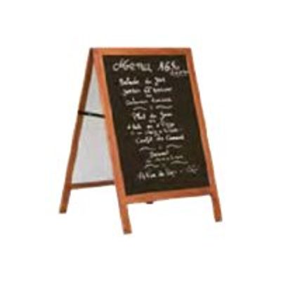 Promocome - Chevalet de sol bois fond ardoise - 53 x 80 cm - double face