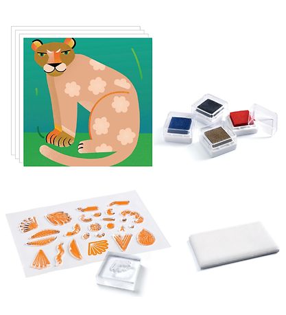 Djeco Stempelset - Clear Stempel - Muster und Animals