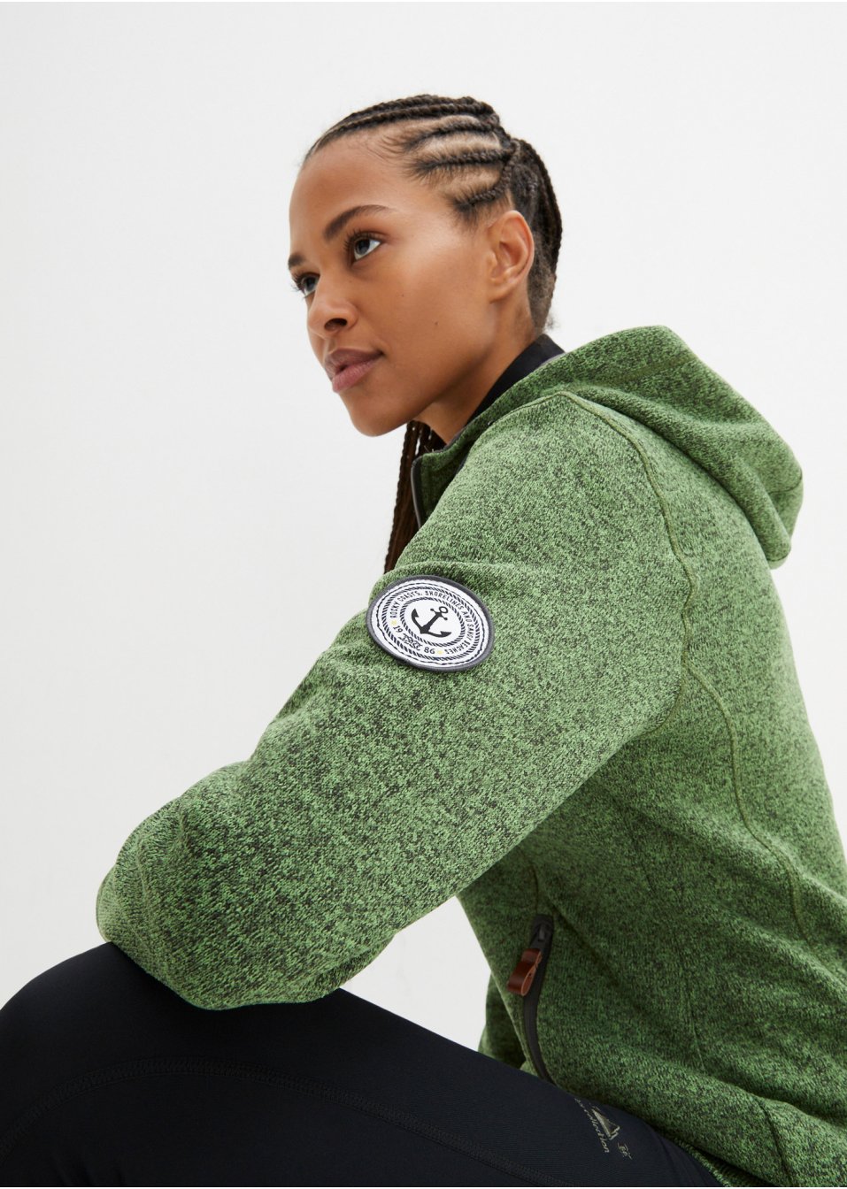 Veste en maille polaire à capuche