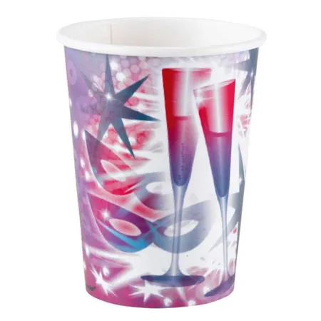 amscan Partybecher Silvester 266 ml, 8 Stück
