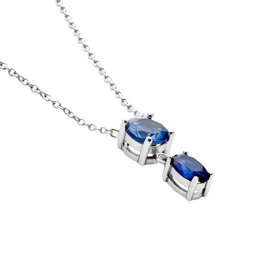 Collier Argent Blanc Brenna Oxydes De Zirconium