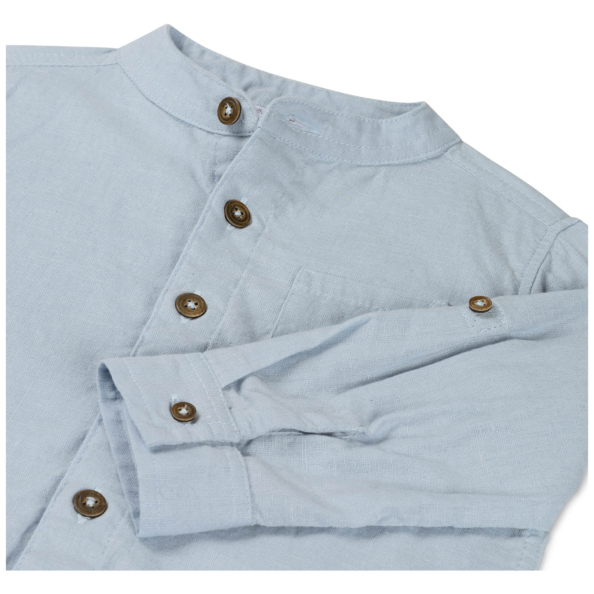 Prénatal baby blouse lange mouwen effen blauw