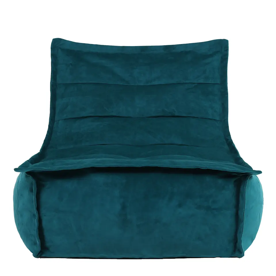icon Zitzak Lounger Dolce - Fluwelen Zitzak - Blauwgroen