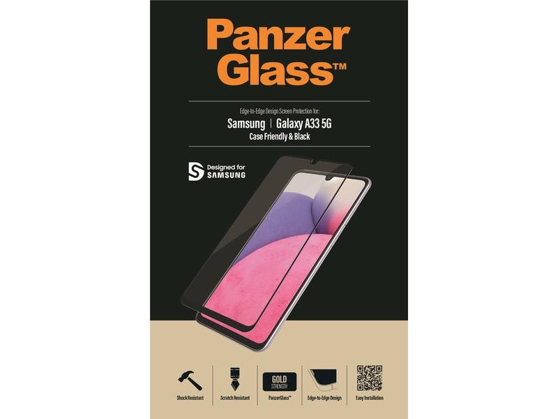 Panzerglass Displayschutz Case Friendly AB Galaxy A33 5G Display-Schutzfolie für das Samsung Galaxy A33 5G