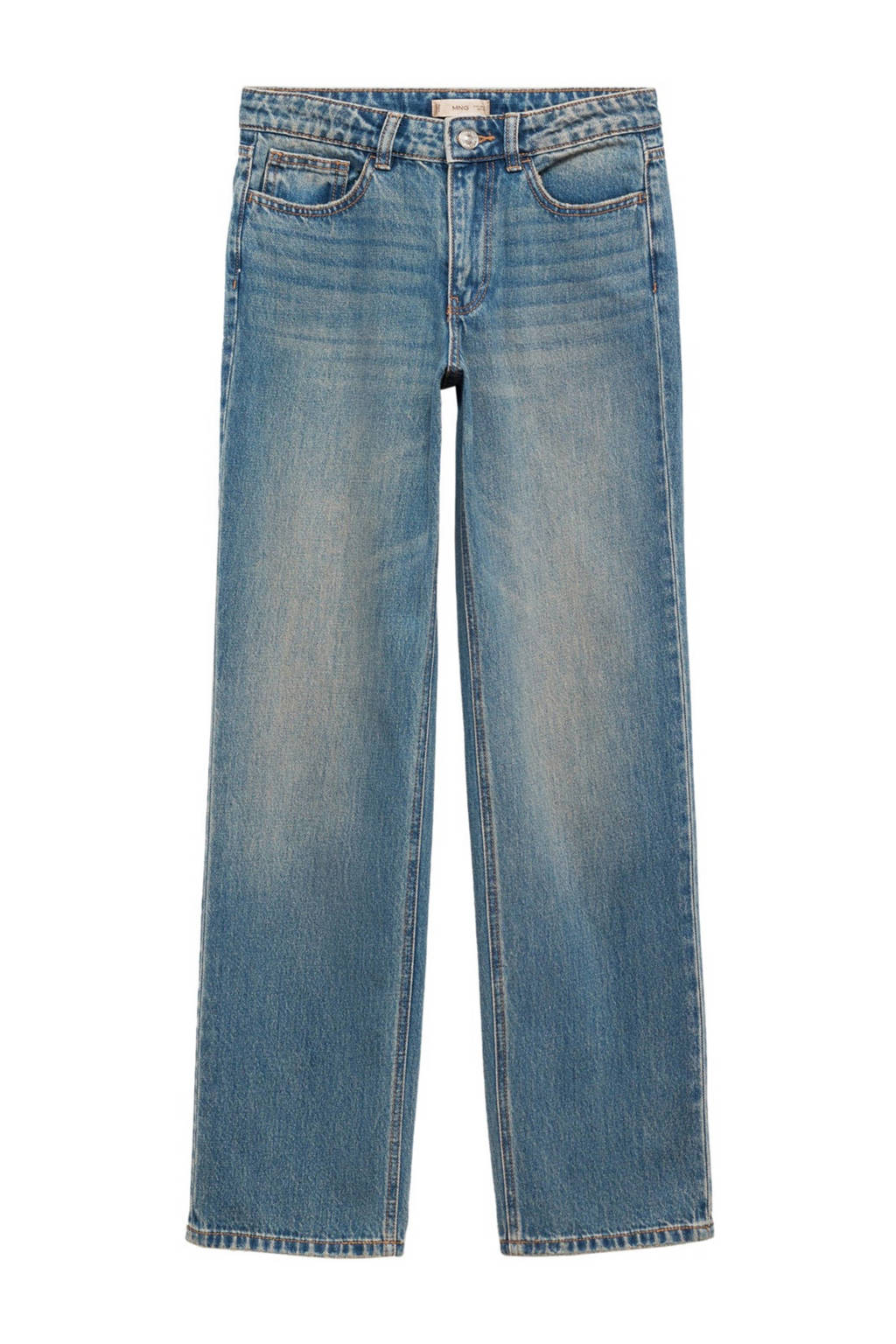MANGO TEEN straight leg jeans changeant blauw