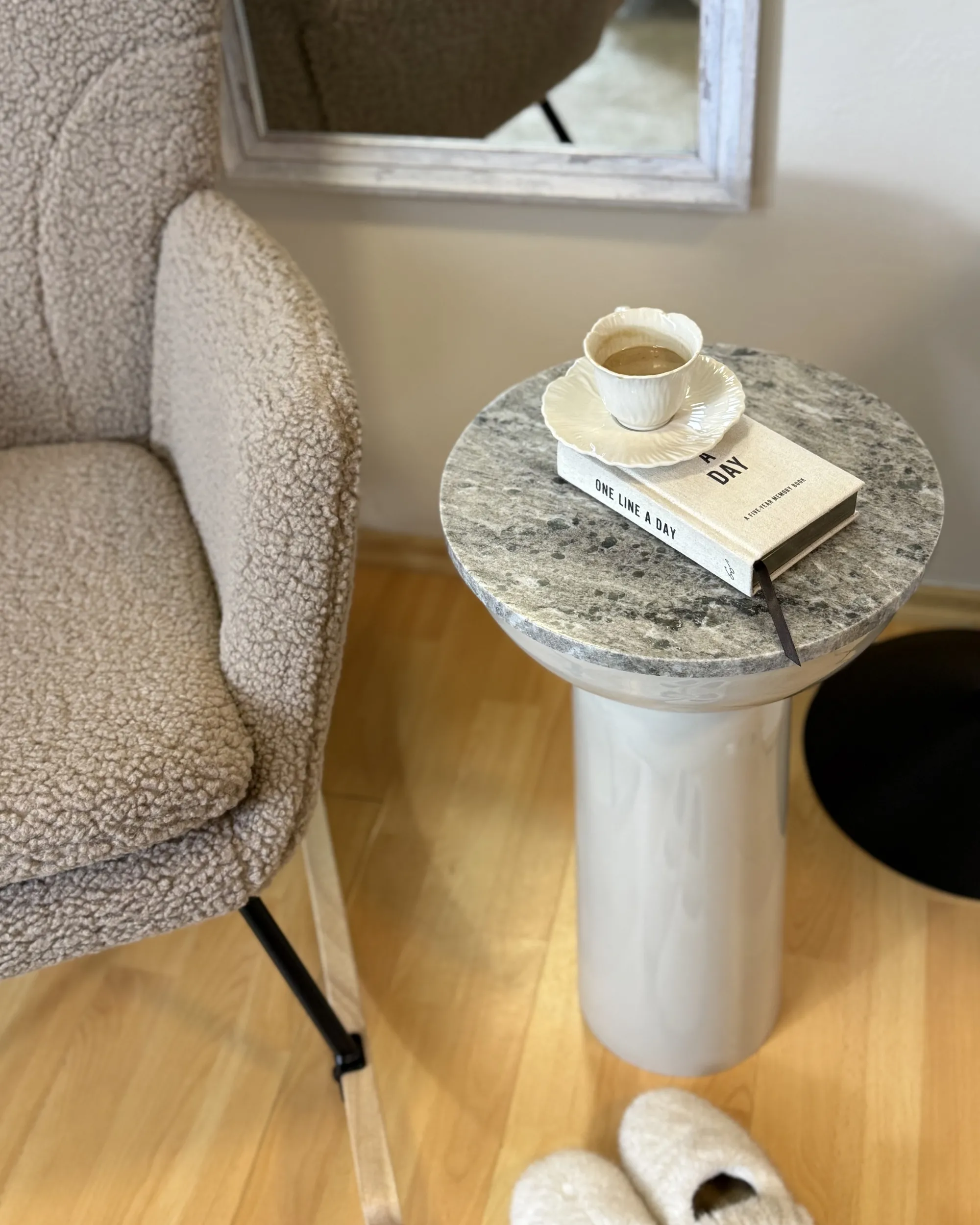 Bijzettafel FALCON Metaal Beige