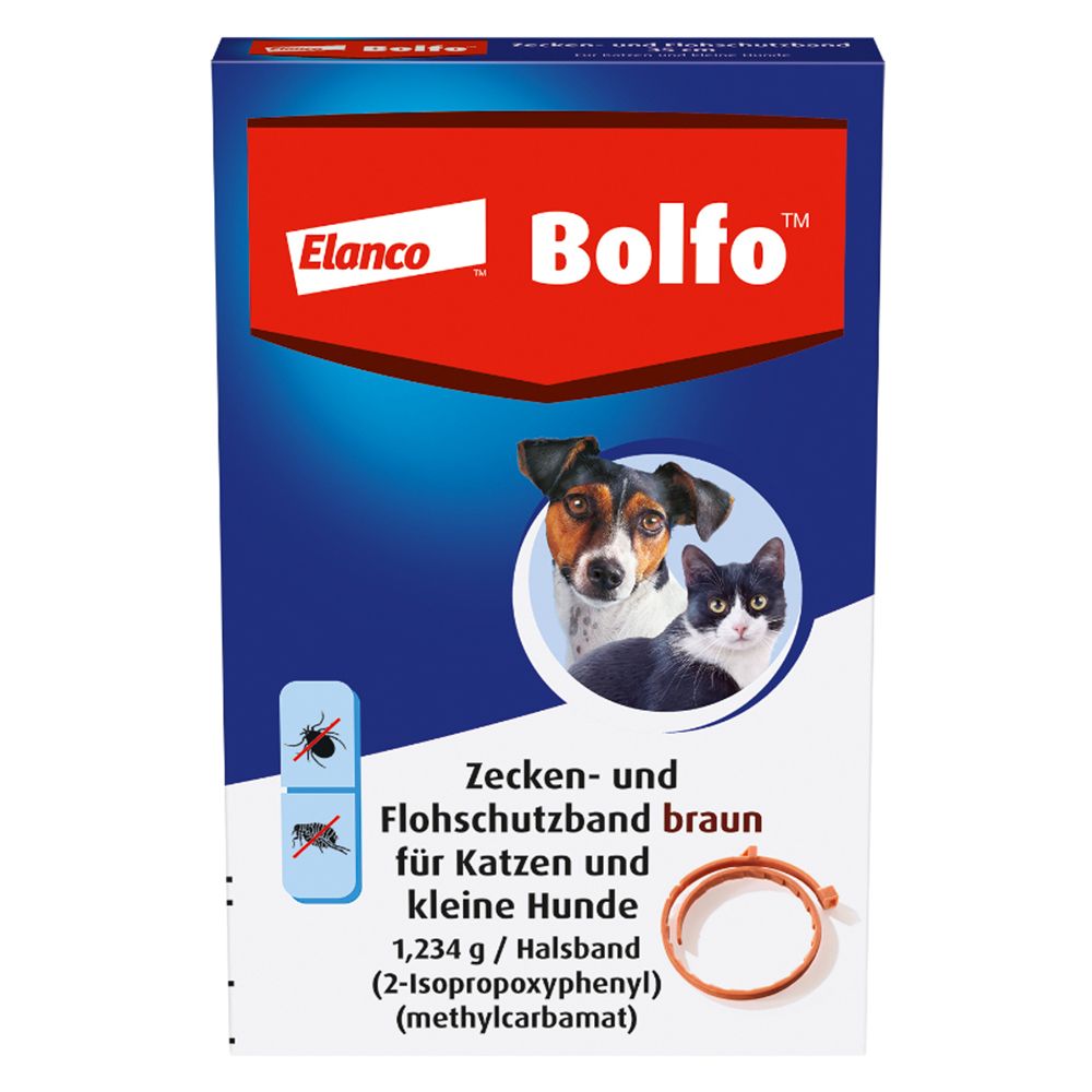 Bolfo® Zecken- und Flohschutzband braun für Katzen und kleine Hunde