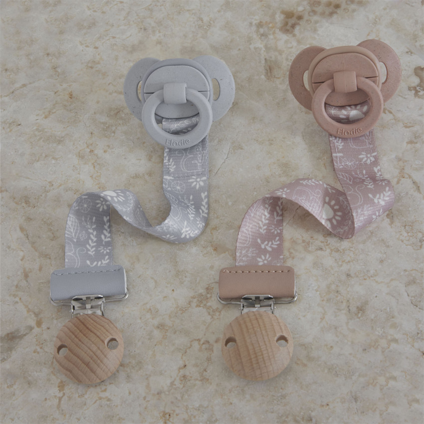 Attache-sucette en bois Monkey Sunrise Pink