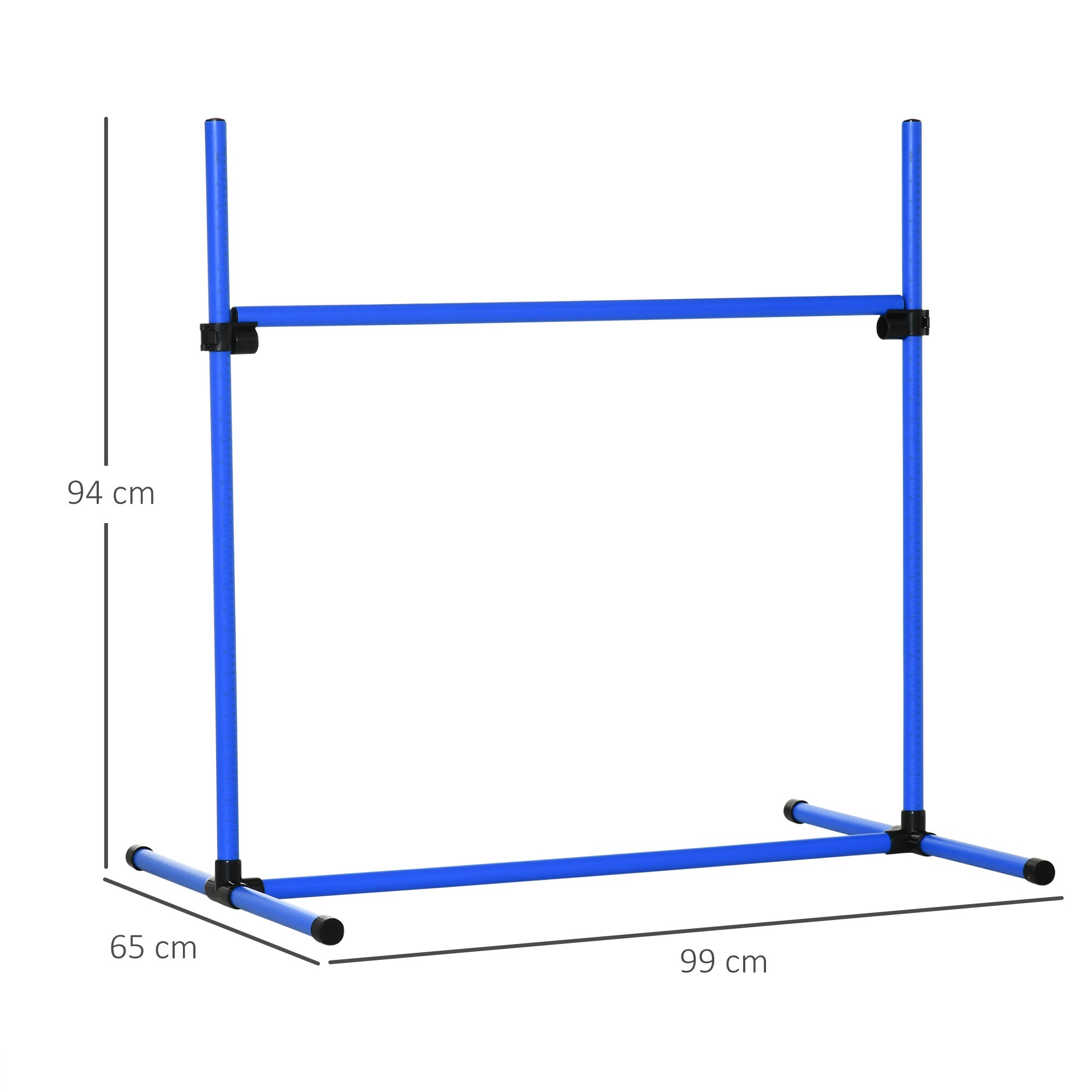 PawHut Agility Hürdenset als 4er Set blau 95 x 65 x 95 cm (LxBxH)