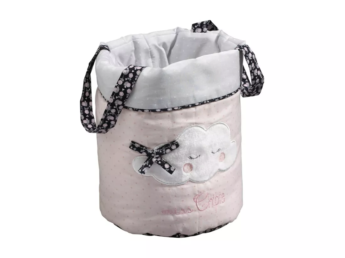Panières gigognes en tissu en coton Rose